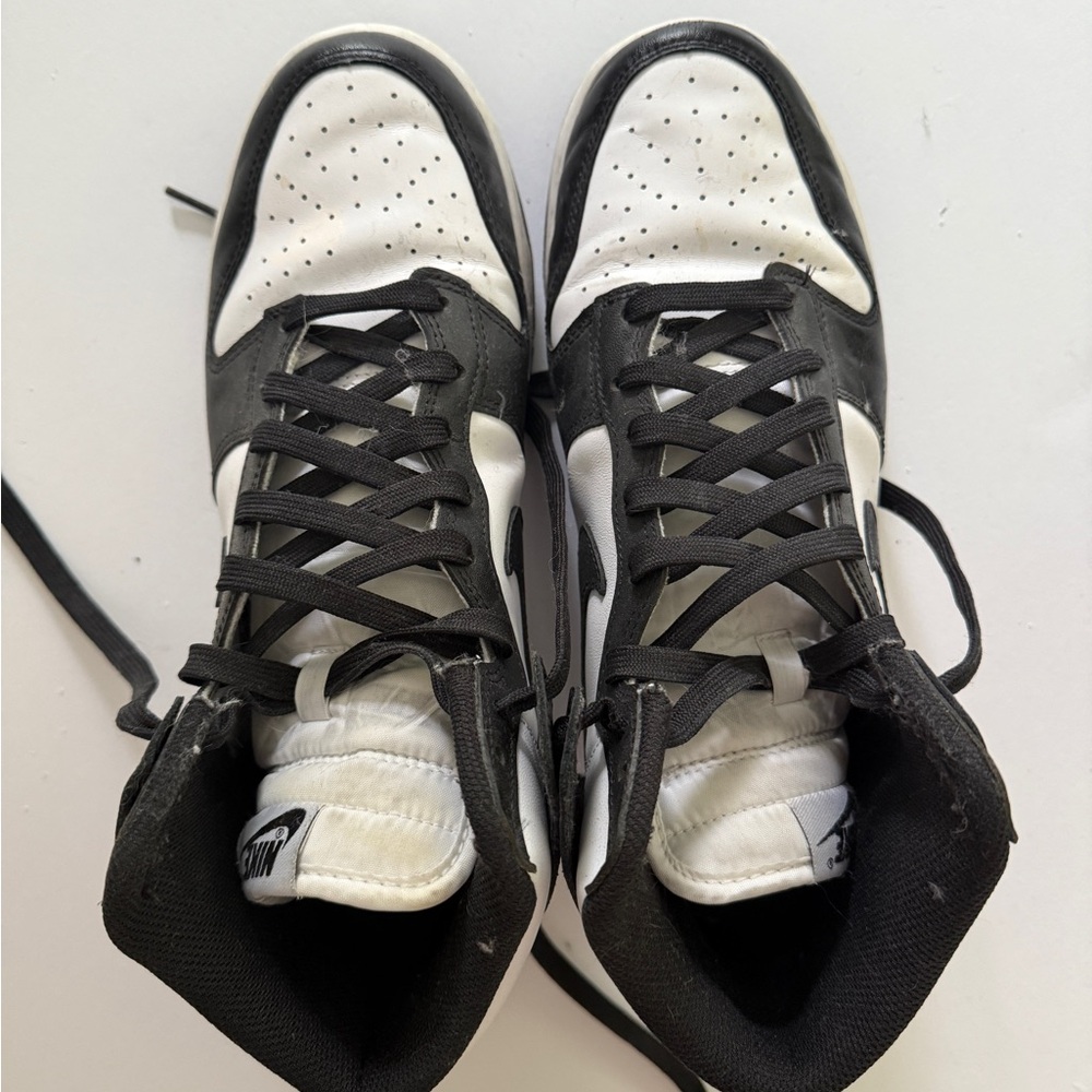 Black and White High-Top Sneakers